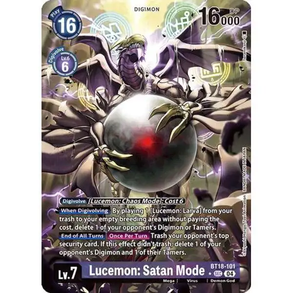 Digimon Trading Card Game Release Special Booster 2.0 Secret Rare Lucemon: Satan Mode BT18-101 [Alternate Art]