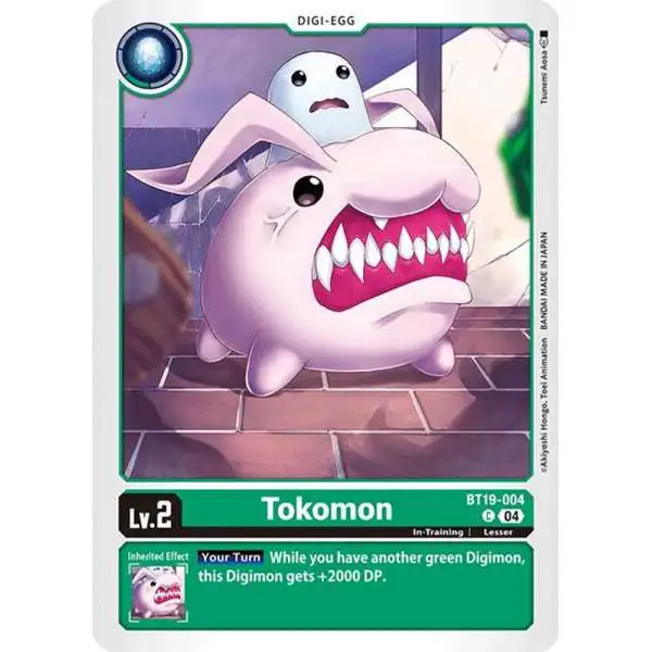 Digimon Trading Card Game Release Special Booster 2.0 Common Tokomon BT19-004