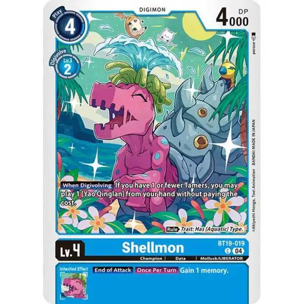 Digimon Trading Card Game Release Special Booster 2.0 Common Shellmon BT19-019