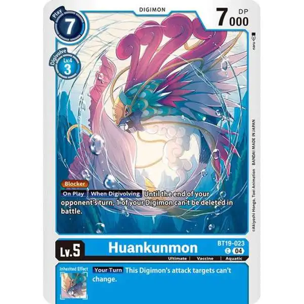 Digimon Trading Card Game Release Special Booster 2.0 Common Huankunmon BT19-023