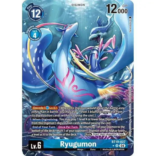 Digimon Trading Card Game Release Special Booster 2.0 Super Rare Ryugumon BT19-027 [Alternate Art]