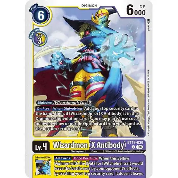 Digimon Trading Card Game Release Special Booster 2.0 Uncommon Wizardmon (X Antibody) BT19-036