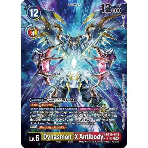 Digimon Trading Card Game Release Special Booster 2.0 Super Rare Dynasmon (X Antibody) BT19-042