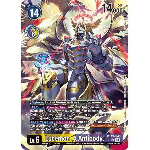 Digimon Trading Card Game Release Special Booster 2.0 Super Rare Lucemon (X Antibody) BT19-043 [Alternate Art]