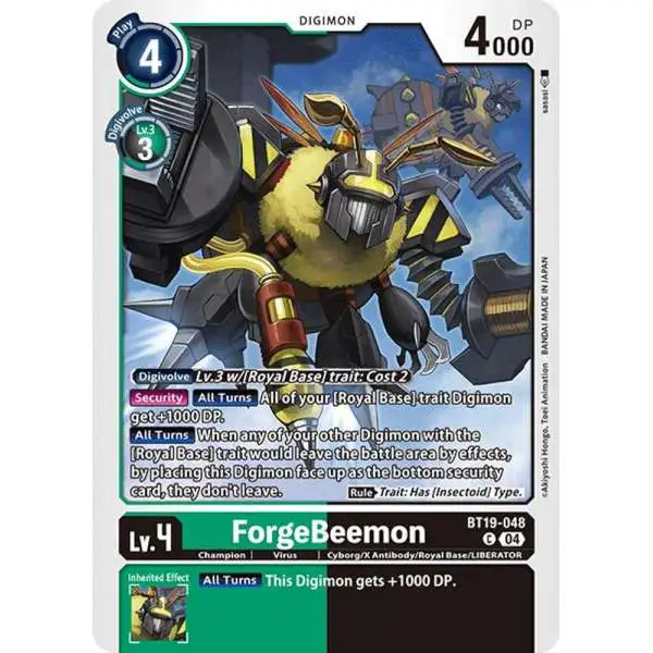 Digimon Trading Card Game Release Special Booster 2.0 Common ForgeBeemon BT19-048