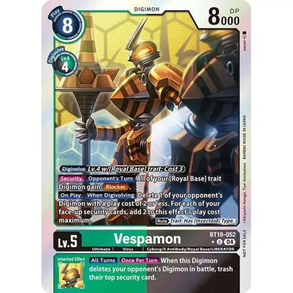 Digimon Trading Card Game Release Special Booster 2.0 Uncommon Vespamon BT19-052 [Promotion Pack]