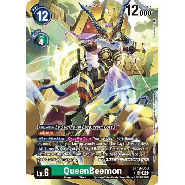 Digimon Trading Card Game Release Special Booster 2.0 Super Rare QueenBeemon BT19-053 [Alternate Art]
