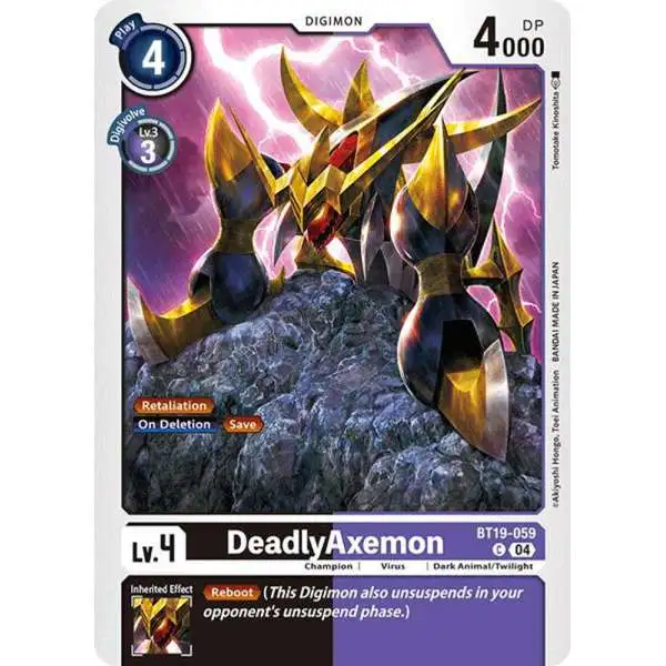 Digimon Trading Card Game Release Special Booster 2.0 Common DeadlyAxemon BT19-059
