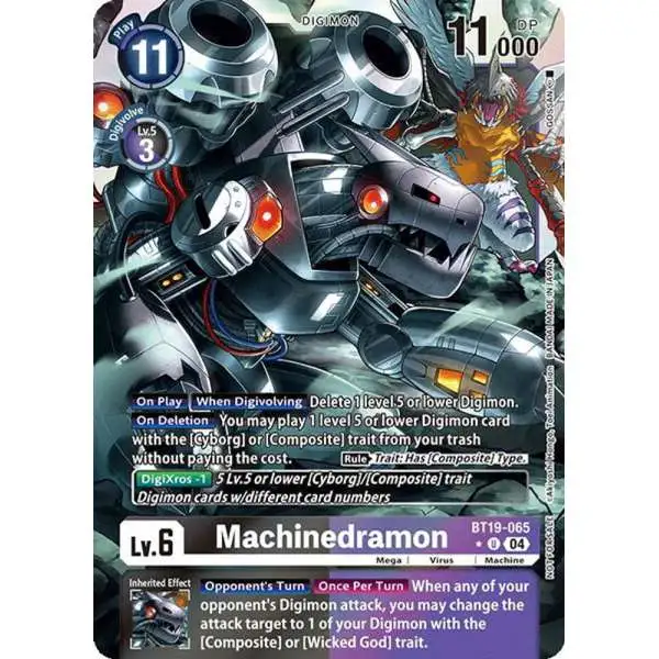 Digimon Trading Card Game Release Special Booster 2.0 Uncommon Machinedramon BT19-065 [Promotion Pack]