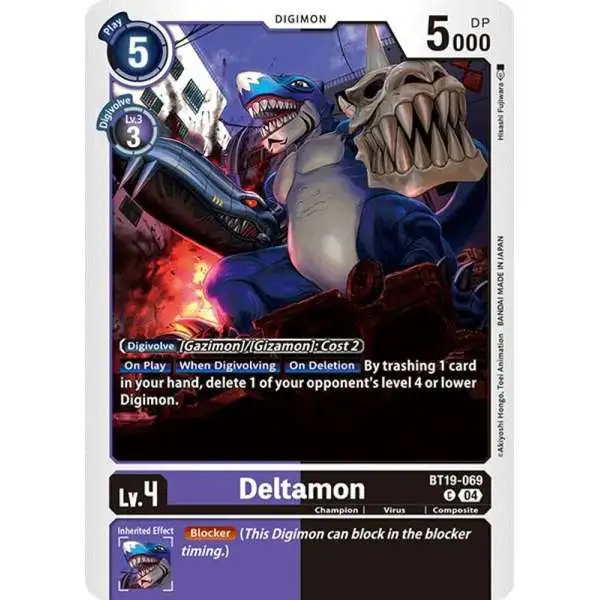 Digimon Trading Card Game Release Special Booster 2.0 Common Deltamon - BT19-069 BT19-069