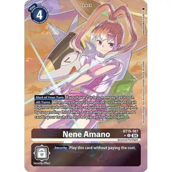 Digimon Trading Card Game Release Special Booster 2.0 Uncommon Nene Amano BT19-087 [Alternate Art]
