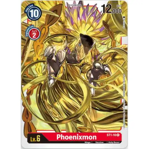Digimon Trading Card Game Starter Deck Gaia Red Rare Phoenixmon ST1-10