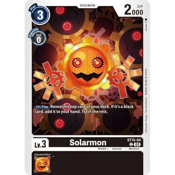 Digimon Trading Card Game Starter Deck 15: Dragon of Courage Common Solarmon ST15-04
