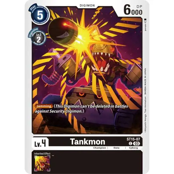 Digimon Trading Card Game Starter Deck 15: Dragon of Courage Common Tankmon ST15-07