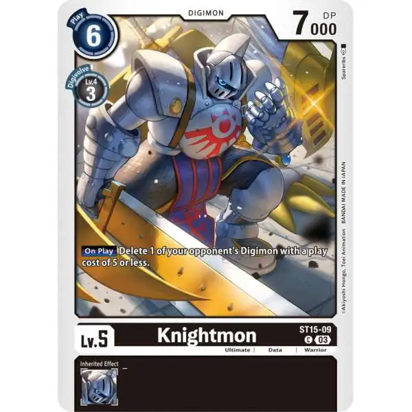 Digimon Trading Card Game Starter Deck 15: Dragon of Courage Common Knightmon ST15-09