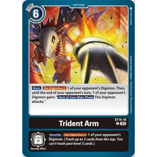 Digimon Trading Card Game Starter Deck 15: Dragon of Courage Common Trident Arm ST15-16