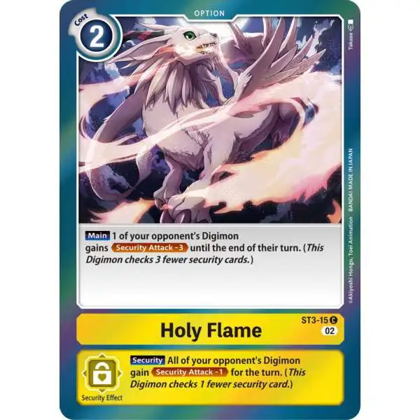 Digimon Trading Card Game Resurgence Booster Common Holy Flame ST3-015 [Reprint]