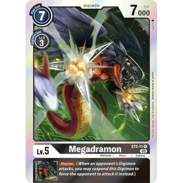 Digimon Trading Card Game Resurgence Booster Rare Megadramon ST5-11 [Reprint]