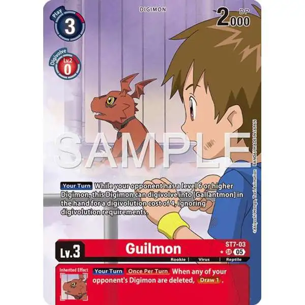 Trading Card Game Advanced Booster Digimon Generation Super Rare Guilmon ST7-03 [Alternate Art]