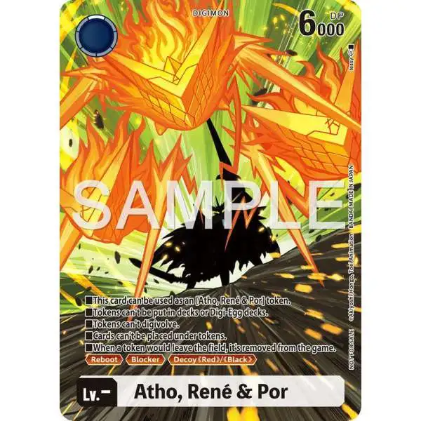 Digimon Trading Card Game Hackers' Slumber Atho, Rene & Por [Token]