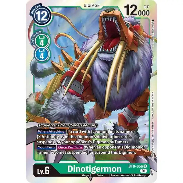 Digimon X-Record Rare Dinotigermon BT9-056