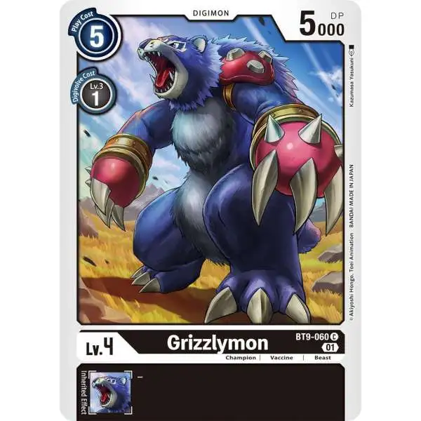 Digimon X-Record Common Grizzlymon BT9-060