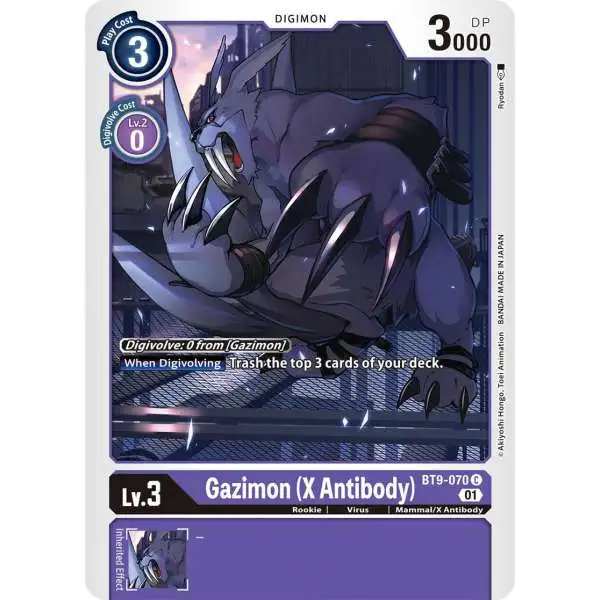 Digimon X-Record Common Gazimon (X Antibody) BT9-070