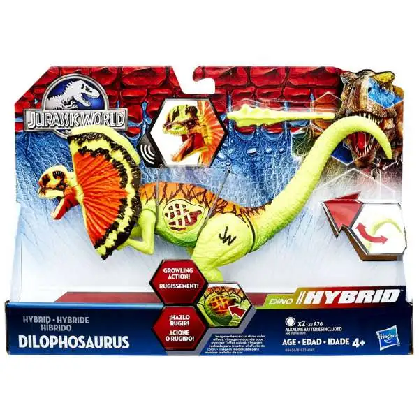 Jurassic World Dino Hybrid Bashers & Biters Dilophosaurus Action Figure