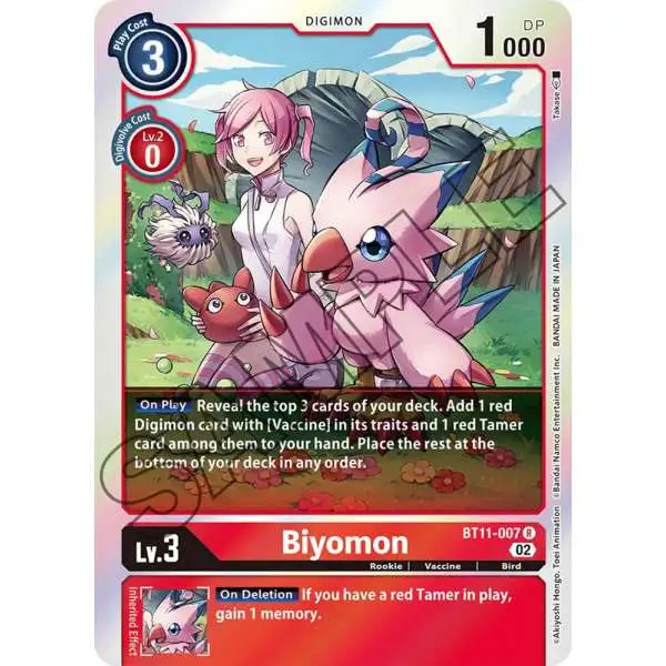 Digimon Trading Card Game Dimensional Phase Rare Biyomon BT11-007