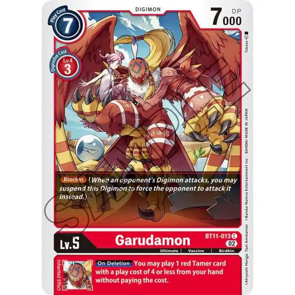 Digimon Trading Card Game Dimensional Phase Common Garudamon BT11-013