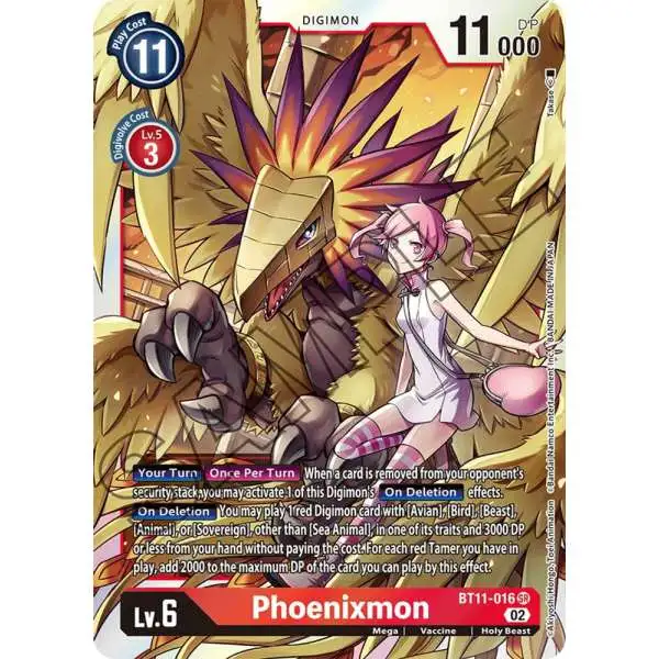 Digimon Trading Card Game Dimensional Phase Super Rare Phoenixmon BT11-016