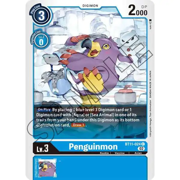 Digimon Trading Card Game Dimensional Phase Common Penguinmon BT11-024