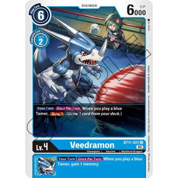 Digimon Trading Card Game Dimensional Phase Uncommon Veedramon BT11-027