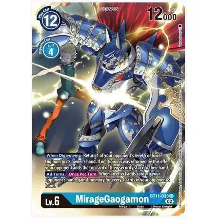 Digimon Trading Card Game Dimensional Phase Super Rare MirageGaogamon BT11-033 [Alternate Art]
