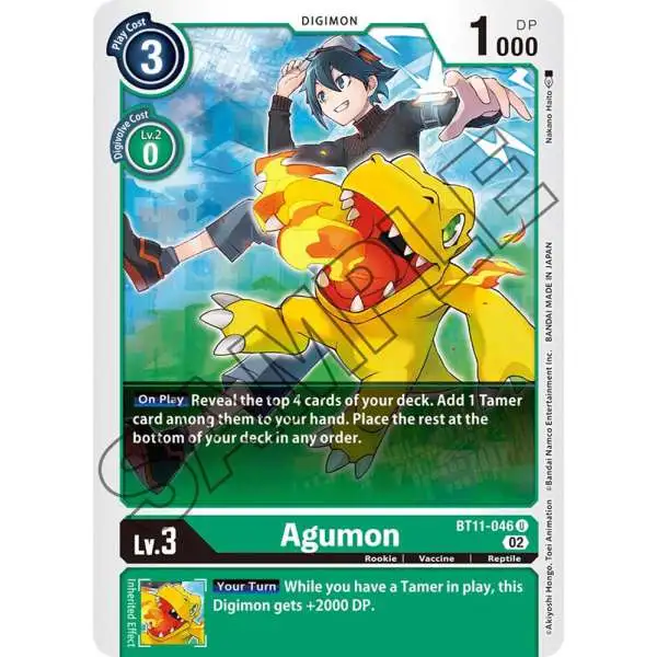 Digimon Trading Card Game Dimensional Phase Uncommon Agumon BT11-046