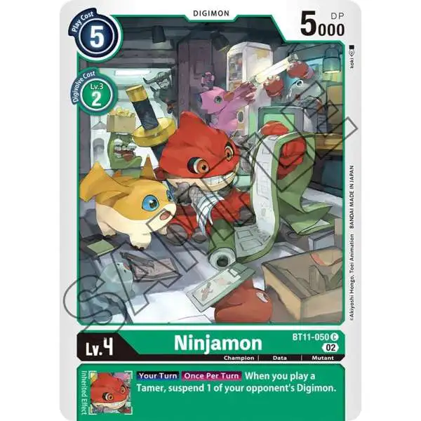 Digimon Trading Card Game Dimensional Phase Common Ninjamon BT11-050