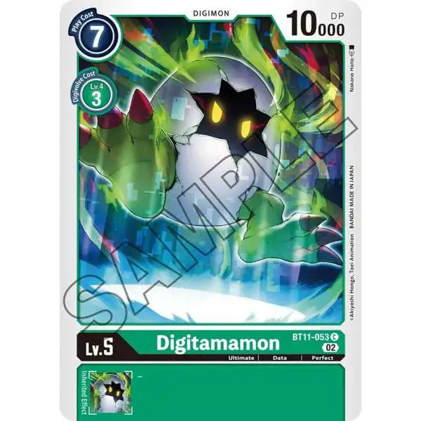 Digimon Trading Card Game Dimensional Phase Common Digitamamon BT11-053