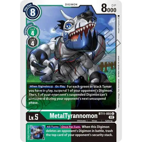 Digimon Trading Card Game Dimensional Phase Uncommon MetalTyrannomon BT11-055