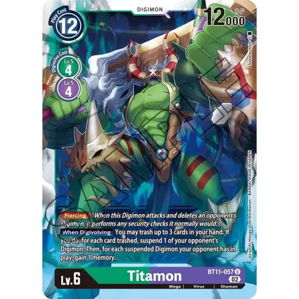 Digimon Trading Card Game Dimensional Phase Uncommon Titamon BT11-057