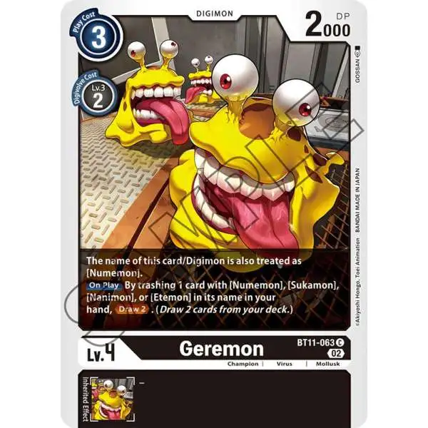 Digimon Trading Card Game Dimensional Phase Common Geremon BT11-063