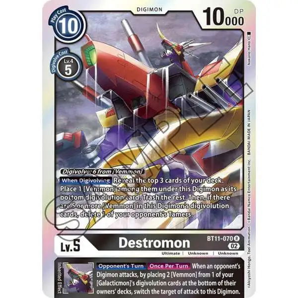 Digimon Trading Card Game Dimensional Phase Rare Destromon BT11-070