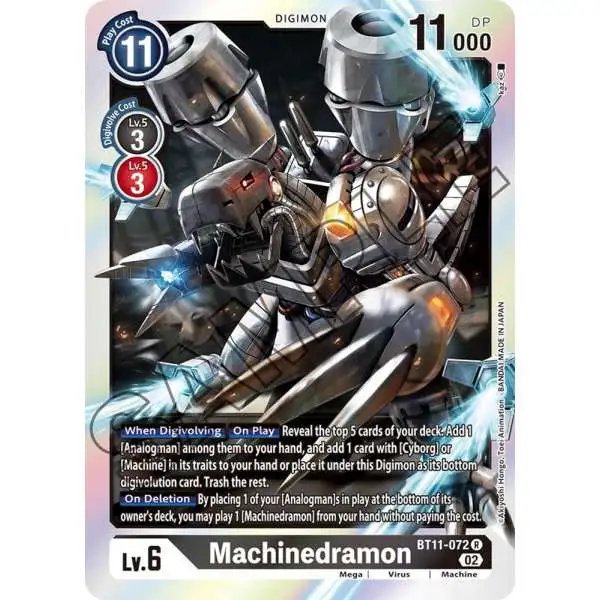 Digimon Trading Card Game Dimensional Phase Rare Machinedramon BT11-072