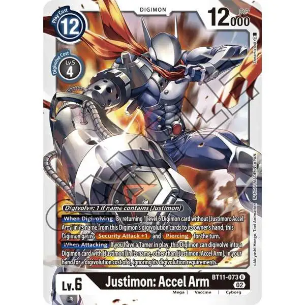 Digimon Trading Card Game Dimensional Phase Uncommon Justimon: Accel Arm BT11-073