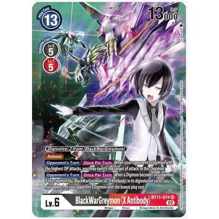 Digimon Trading Card Game Dimensional Phase Super Rare BlackWarGreymon (X Antibody) BT11-074 [Alternate Art]
