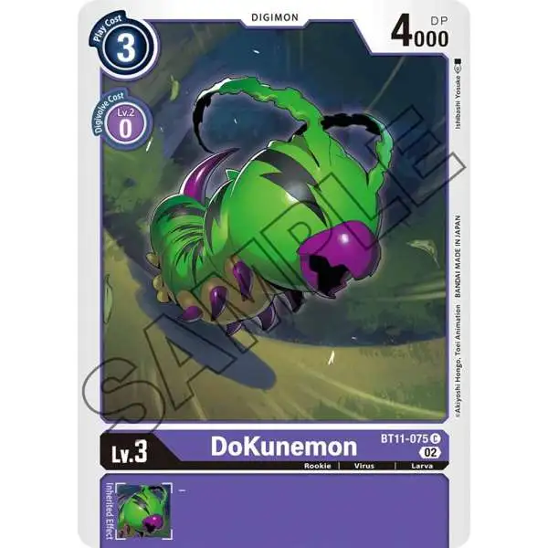 Digimon Trading Card Game Dimensional Phase Common DoKunemon BT11-075