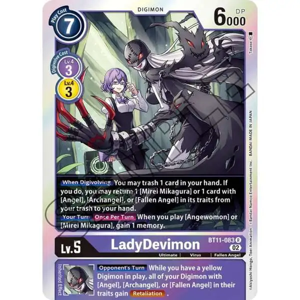 Digimon Trading Card Game Dimensional Phase Rare LadyDevimon BT11-083