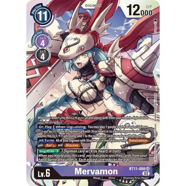 Digimon Trading Card Game Dimensional Phase Super Rare Mervamon BT11-086