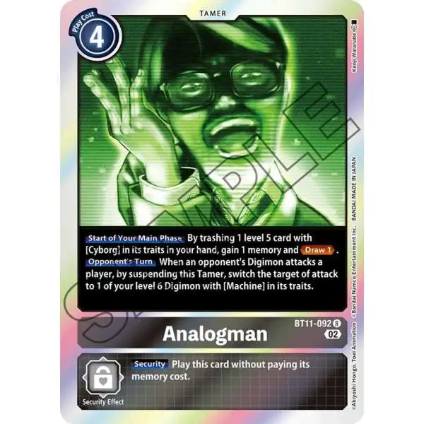 Digimon Trading Card Game Dimensional Phase Rare Analogman BT11-092