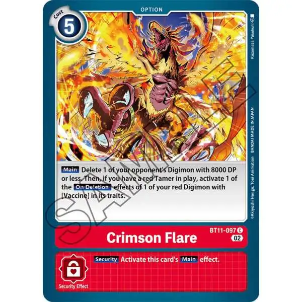 Digimon Trading Card Game Dimensional Phase Common Crimson Flare BT11-097