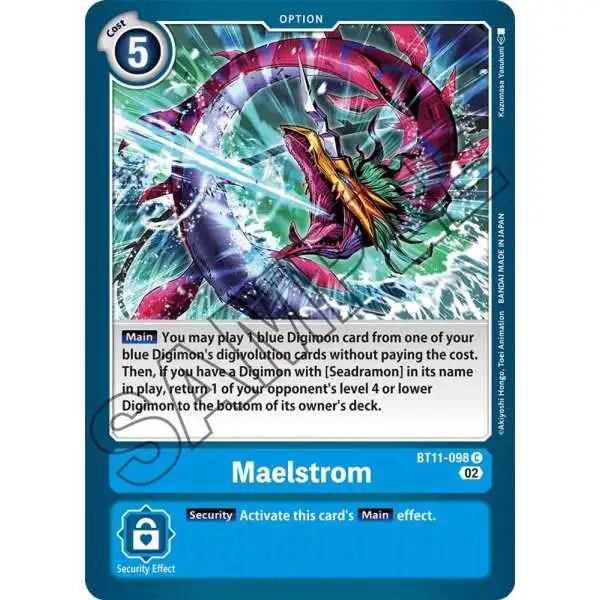 Digimon Trading Card Game Dimensional Phase Common Maelstrom BT11-098